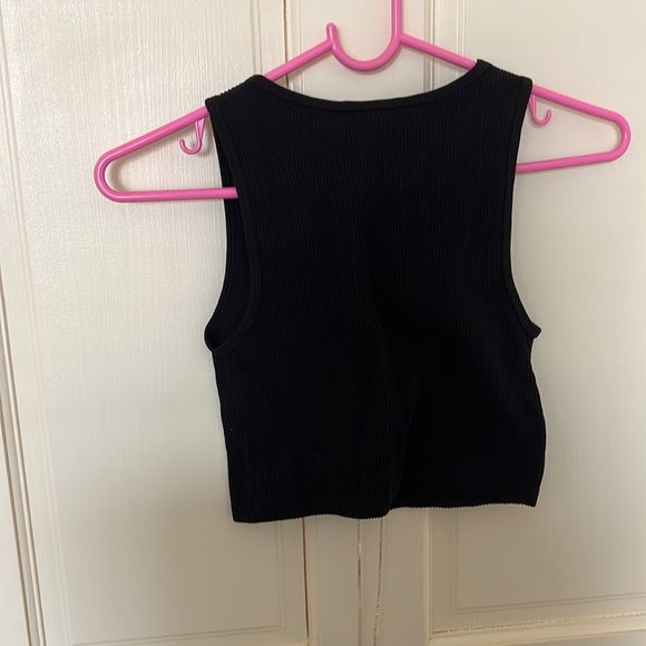 ZARA SEAMLESS RHINESTONE CROP TOP XS-S - Picture 6 of 9